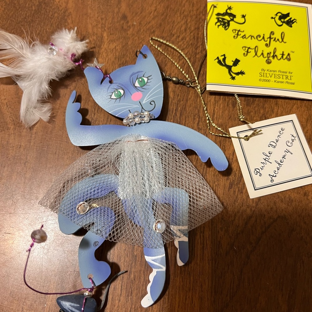 NWT Fanciful Flights Purple Dance Academy Cat by Karen Rossi for Silvestri